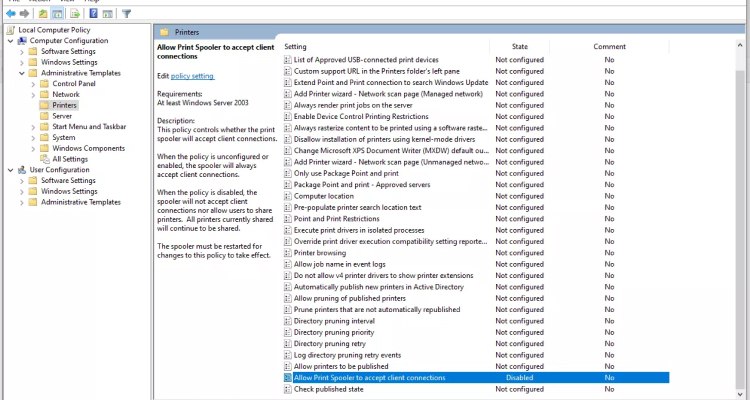 local group policy editor